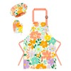 WERNNSAI Floreale Set Chef per Bambini - Impermeabile Bambini Grembiule