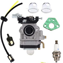 HQparts Carburetor for Gas 2 Cycle 43cc Powermate PCV43 Southland Mini Cultivator SCV43 Tiller Motor Parts Fuel Line Filter Grommet Kit