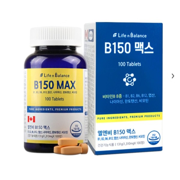 Energy recharge for active people, 100 tablets, 8 types of Canadian vitamin B group / 에너지충전 활동량많은분 100정 캐나다 비타민B군 8종