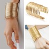 EIELO 2 Pcs Gold Cuff Bangle Bracelet for Women Open