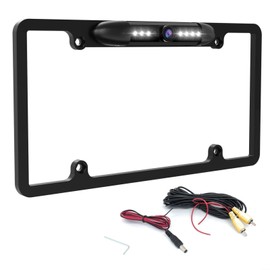 License Plate Backup Camera, Waterproof IP68 Backup View Camera, Car Rear View Camera Night Vision with Infrared LED, 170°All-Round View, Reverse Camera for Cars