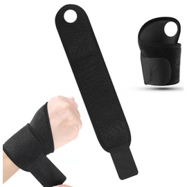 QHFlashbuy Handgelenkbandage,Handgelenkstütze Handbandage Atmungsaktivem Wrist Wrap mit Klettverschluss,Handgelenk Bandagen Fitness für Sport,Gymnastik,Krafttraining (Schwarz)
