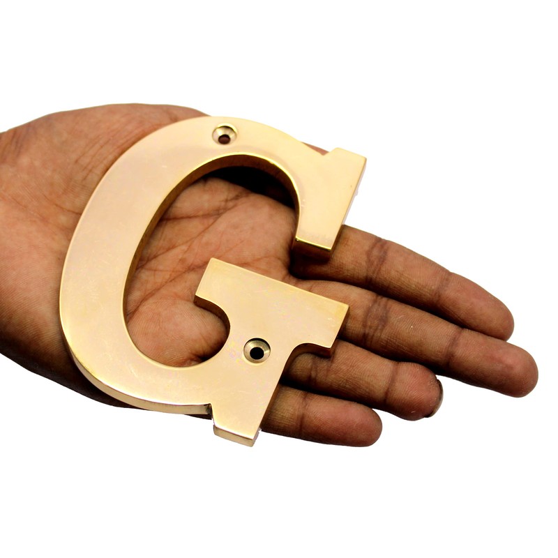 eSplanade Brass Hotel Door Sign Alphabet Letter A 4" G