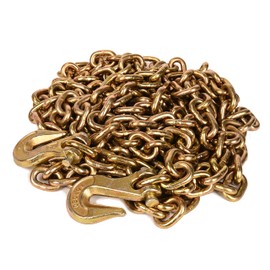 Aain 5/16" G80 Transport Tow Chain Binder Tie Down Flatbed Truck Trailer Chain 20 FT Heavy Duty Load Binder Chain for Trailer Truck Transport - 4,900 lbs WLL