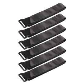 Ayaport Cinch Straps 2" x 20" -6Pack Sturdy & Reusable Hook and Loop Covered with Nylon Webbing Securing Buckle Straps for All Purpose Cord Wrap Organizer Storage (6, 2" x 20")