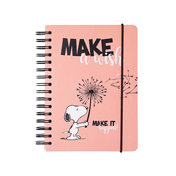 Grupo Erik Snoopy Official Licensed 100% Lined Cover 180 Pages A5 Notebook, CTFBA50016