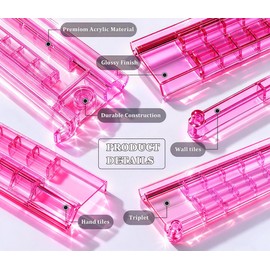 Plastic Mahjong Racks, 4 Pcs Pink Rack for American Mahjong Accessories