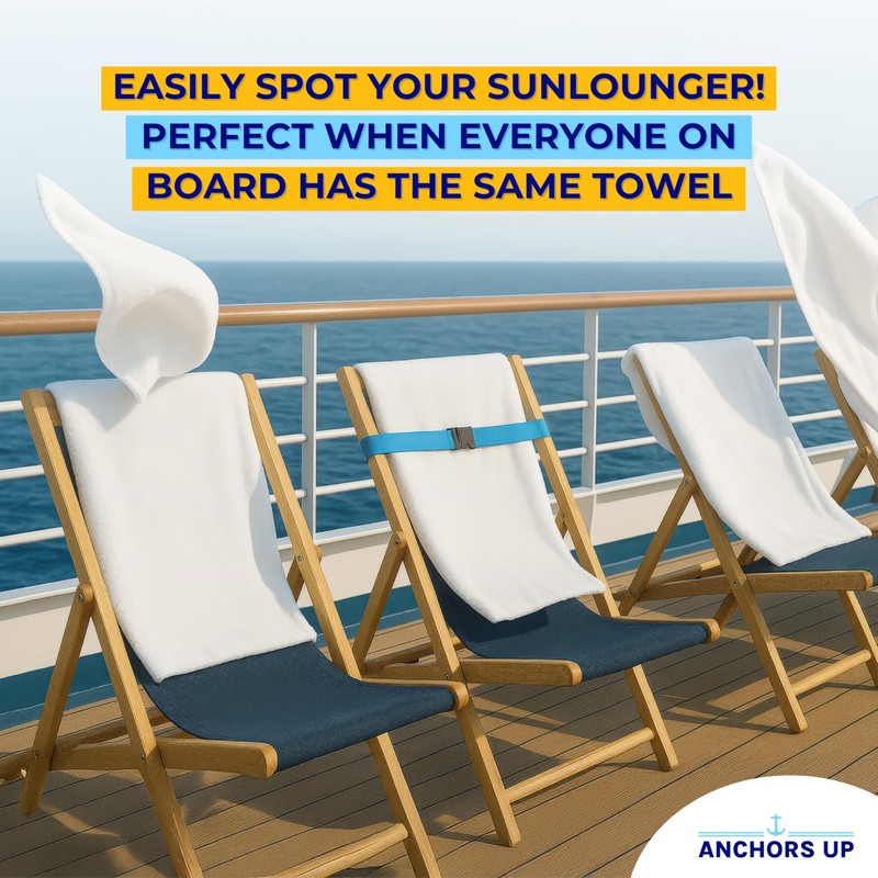 Cruise Adjustable Towel Bands [4 Pack] – Elastic Towel Straps