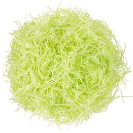 Gloreyan 1/2LB Easter Grass Shredded Paper Filler Raffia Paper Filler Grass Crinkle Cut Tissue Paper for Easter Gift Wrapping Basket Filling Birthdays Weddings Party Supply（Light Green）