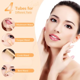 High F-requency Wand for Hair Growth, iklestar Handheld High F-requency Face Wand with 4 Red Tubes, Skin Tightening Machine for Facial Beauty, Professional Face Device for Skin Care Home Salon Use