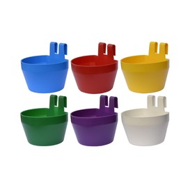 Supa Poultry Cage Cups for Poultry, Pack of 12, Suitable for Both Food, Grit or Water, Includes Integral Hook so the Cups Can Be Hung from the Cage Mesh, Made in the UK