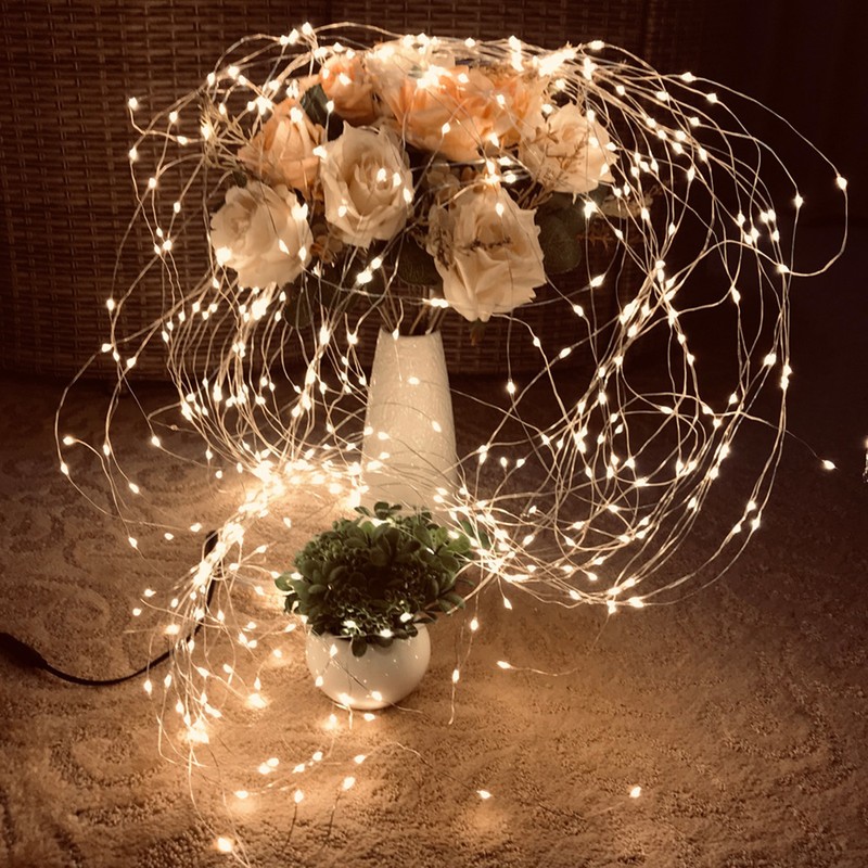 2M 200LED String Light Flexible Copper Wire for Christmas Holiday