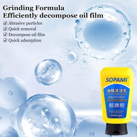 RUOQI Sopami Oil Film Cleaning Emulsion with Sponge, Car Coating Spray, Glass Cleaner, Car Wax Polish Spray
