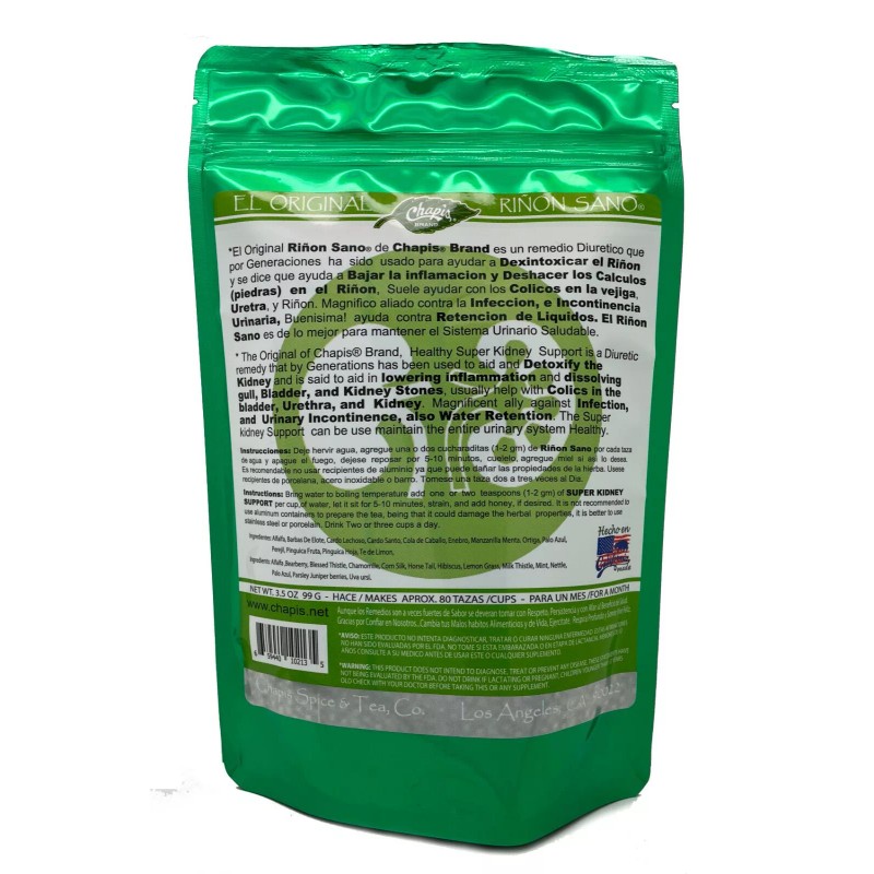 chapis Riñon Sano / Super Kidney Support. Organic Herbal Tea.