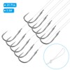 PATIKIL 0.8# Small Fishing Hooks with 45cm Line, 20Pcs 0.43x0.24