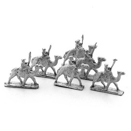 MyTinyWorld 6 Dolls House Miniature Unpainted Metal Mahdist Camelry