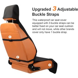 Sweat Seat Covers for Cars Neoprene Waterproof Seat Cover Anti-Slip Buckles Seat Protectors for Vehicles Trunks SUV Towel Car Seat Covers Front Seats Only for Dogs Cats Kids 2PCS