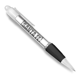 Destination Vinyl ltd Beautiful and comfortable White Ballpoint Pen(Black Ink) BW - Welcome To Santa Fe New Mexico USA #40491
