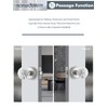 SORWDUERM 1 Pack Crystal Door Knobs Nickel Door Knob Brushed