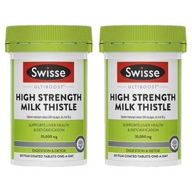 스위스 울티부스트 하이 스트렝스 밀크시슬 3500mg 필름코팅 타블렛, 60정, 2개 Swisse Ultiboost High Strength Milk Thistle 3500mg Film-Coated Tablets, 60 Tablets, 2 Pack