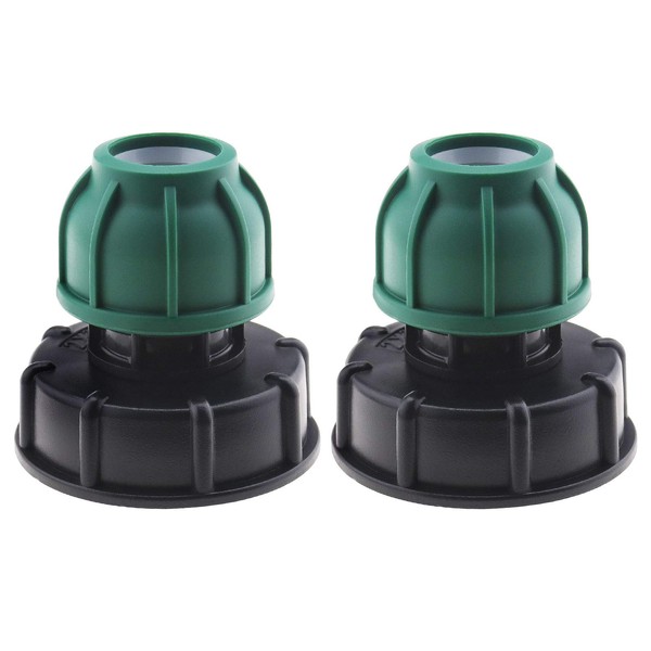 OTOTEC OTOTEC IBC-Tankadapter 2x IBC Tankdeckel Anschluss f1r den Garten