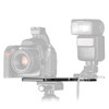 Aluminium Alloy Camera Flashlight Tripod Bracket with Dual 1/4in Screw