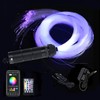 AZIMOM Car Use Bluetooth 6W RGBW LED Fiber Optic Lights