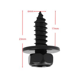 GYWHOOFT Self Tapping Screws for Car Hex Head Screws with Washers Hex Self Tapping Bolts Repair Parts Fender Bumper Fixed Abrasion Resistant Durable Designed with Cross Groove Hex Head Screws Hex Head