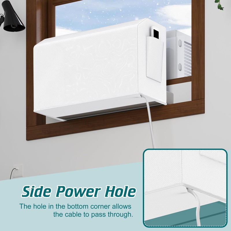 Daisypower Indoor Air Conditioner Cover for U-Shaped Window AC Units,