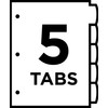 Avery Ultralast Big Tab Plastic Dividers, 5 Tabs, 1 Set,