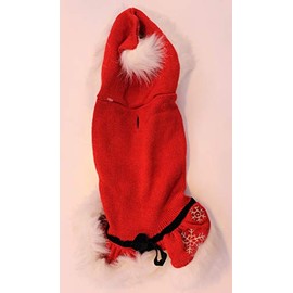 Pet Festive Holiday Knitted Hoodie Sweater, Small
