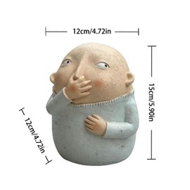 VBQFDPH Funny Bathroom Decorations, Boy Holding Nose Figurine, 6.3 inch Resin Desktop Statue, Primitive Christmas Ornament
