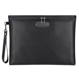 Felimoa Fireproof Bag with Keys, 13.4 x 9.8 inches (34 x 25 cm), Fireproof, Waterproof, Dial Type, Password Lock, Passbook, Security Storage, Valuables
