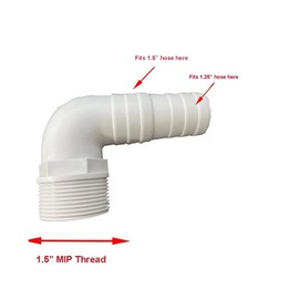 90 Degree Elbow Pool Hose Adapter,1/2" Pool Hose Adapter Fitting for Above Ground Pool Pumps,Skimmer,Filter, Compatible with Hayward SPX1105Z3, SPX1105Z4, SPX1091Z7 Hose Adapters 2 Pack