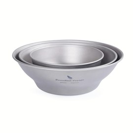 Boundless Voyage Ti1110T Titanium Bowl Plate, Plates, Camping, Dishes, Unbreakable, Rust-free, Ultra Lightweight, Tableware, Solo Camping, Barbecue, Tableware, 13.5, 13.5, 13.5, 13.5, 13.5, 13.5,