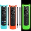 3 Packs Silicone Remote Cover Case Glow in The Dark,