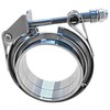 HTharros Muffler, Flange, V-Band, Stainless Steel, Clamp, Muffler Band, Main