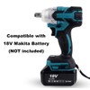 Mefape Impact Wrench, Brushless Electric Wrench Compatible with 18V Makitta