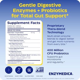 Enzymedica - Digest Basic + Probiotics, Essential Digestive Enzymes with Probiotics, 90 Capsules