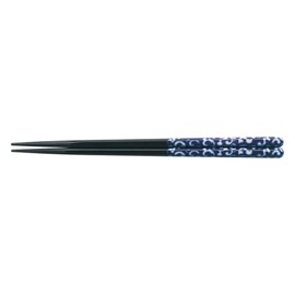 Fukui Craft 62160170 PBT Hexagonal Wood Grain Chopsticks, 8.7 inches (22 cm), Indigo Yakumo