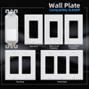 ELEGRP Single Pole Decors Light Switch with Screwless Plate, 15A