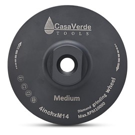 Casaverde 4" Granite Diamond Cup Wheels,100mm Diamond Resin Filled Cup Wheels with M14 Thread for Surface Finishing on Stone Tiles