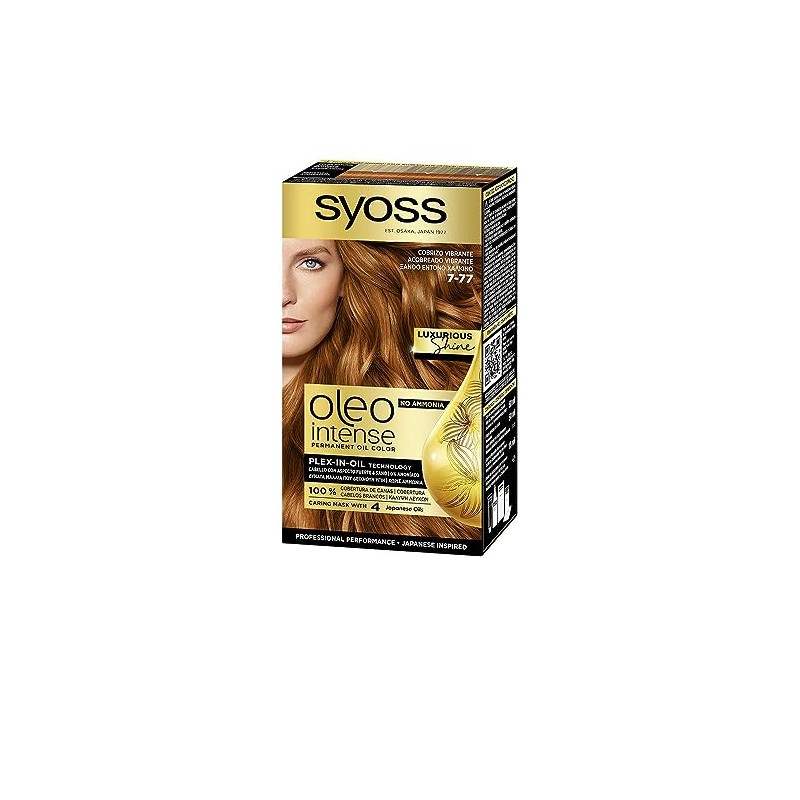 Syoss Oleo Intense 7-77 Vibrant Copper - Permanent Colouring without