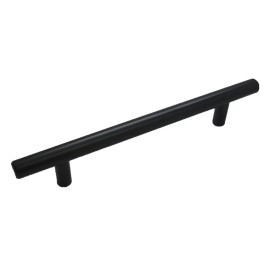 BERENSON 5" 128mm Flat Black Cabinet Handle Bar Pull Steel 9546-2055-P