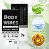 Individually Wrapped Body Wipes Bulk Bath Wipes, Women Men Large