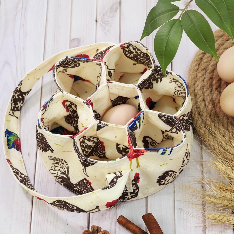 EureKaEr Egg Collection Basket, Durable Canvas, Egg Baskets for Fresh