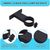 VANROUG Patio Umbrella Mounts, 3-Pack Black Steel Railing Mounts with