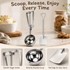 2PCS Ice Cream Scoop with Trigger, 6cm Large Scoop and