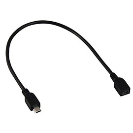 YCS Basics 1 Foot USB 2.0 Mini B Male to Mini B Female Extension Cable