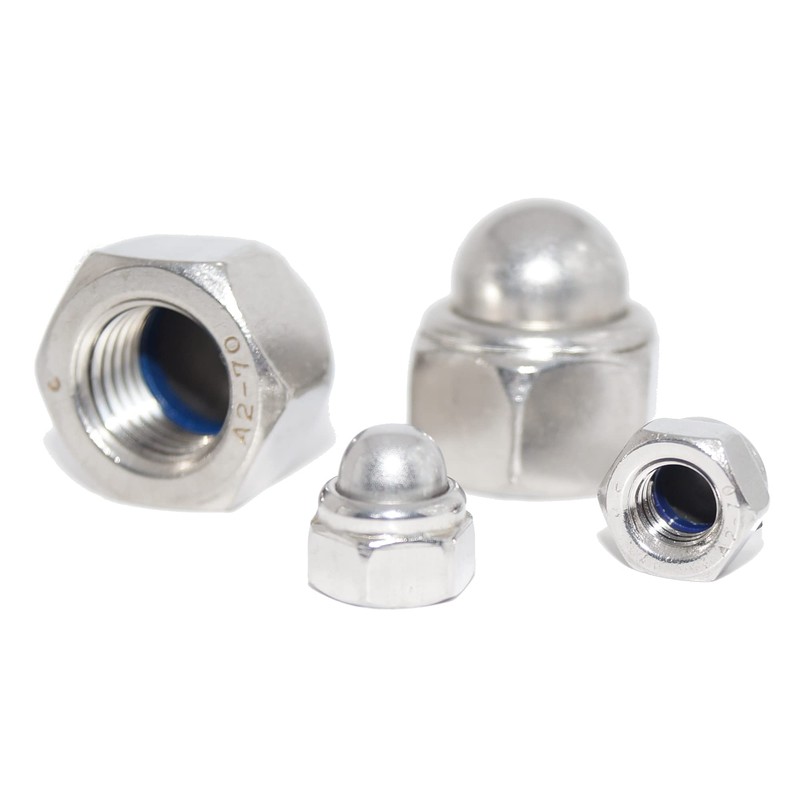 Acorn Nuts M4 Pack of 25 Hexagonal Acorn Nuts Self-Locking